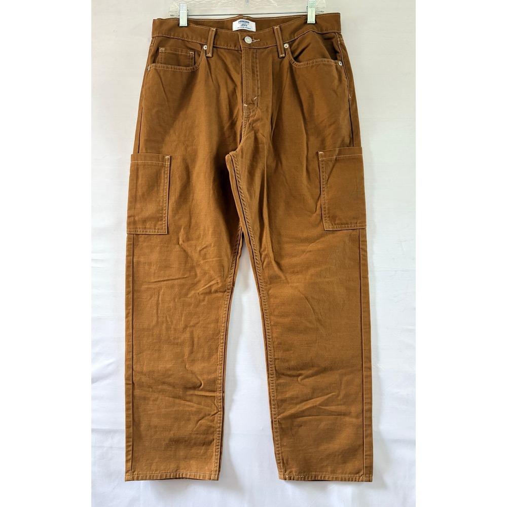 Denizen from Levi's Mens Brown Canvas Carpenter Pants Straight Leg W31